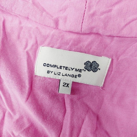 New Completely Me By Liz Lange Fucshia Open Front Metal Clasp Cardigan P2549 - Picture 6 of 8